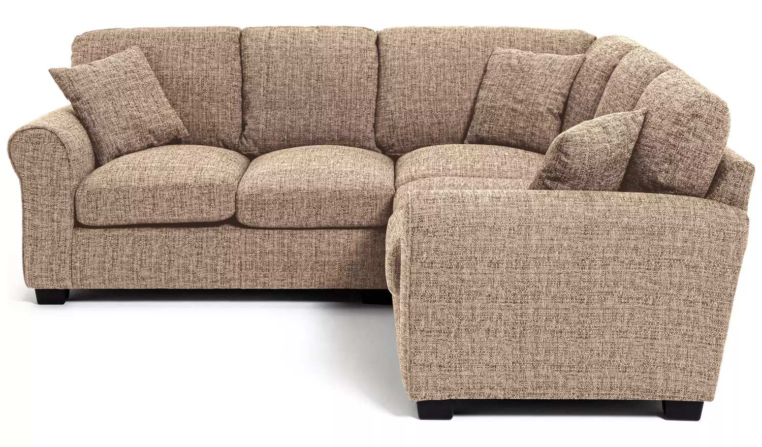 Argos Home Lisbon Fabric Corner Sofa - Stone