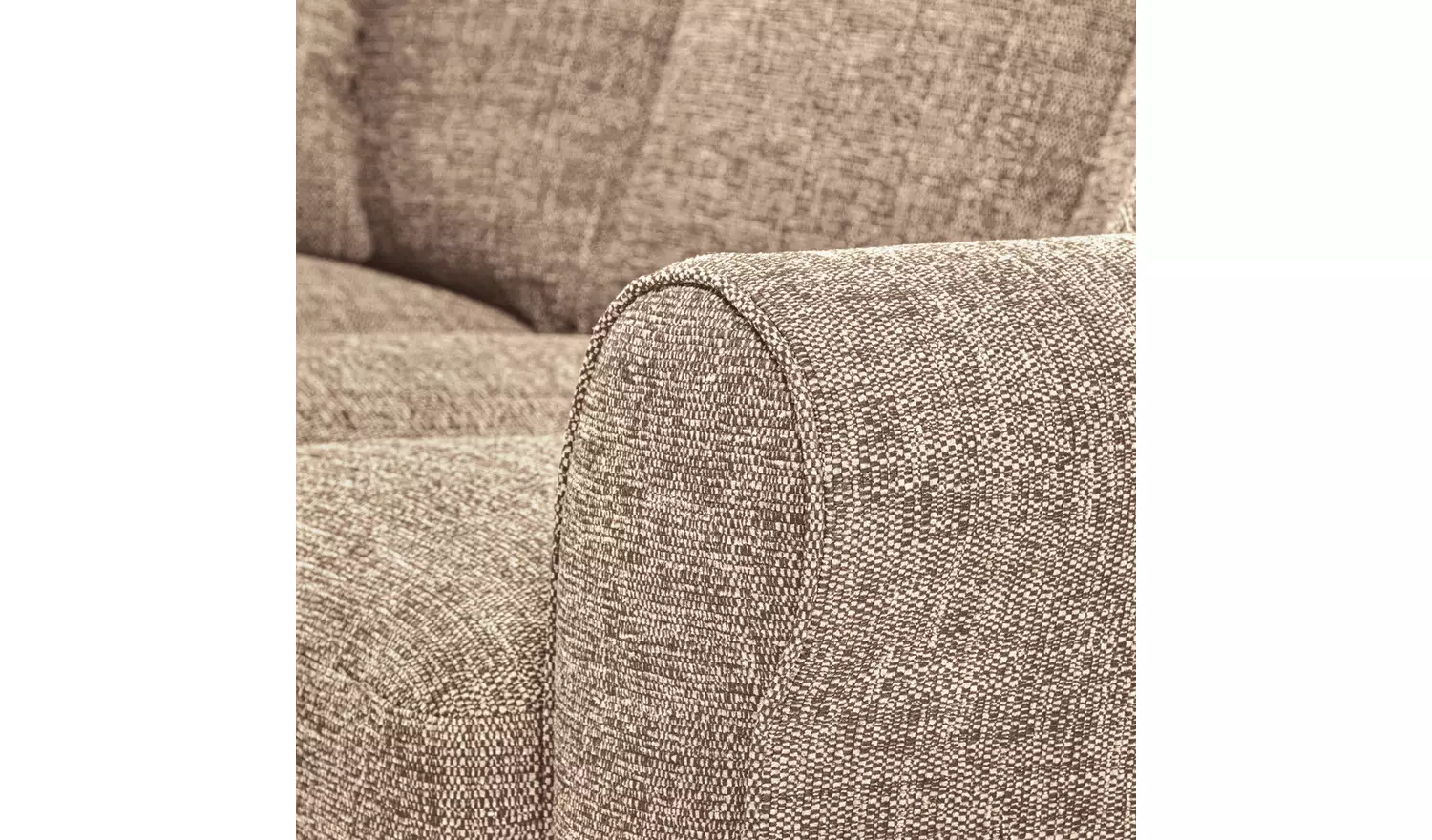 Argos Home Lisbon Fabric Corner Sofa - Stone