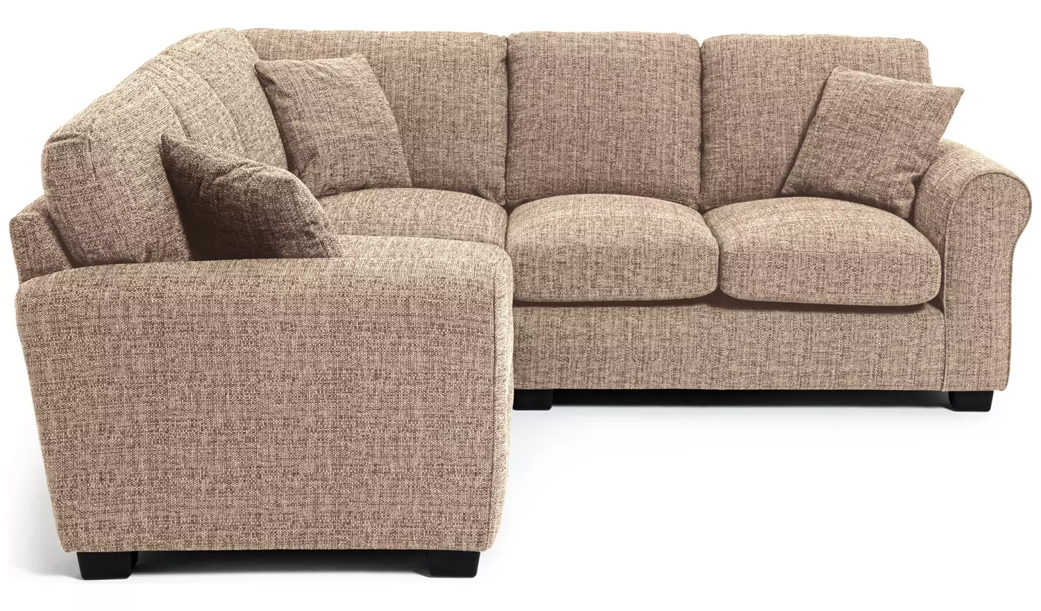 Argos Home Lisbon Fabric Corner Sofa - Stone