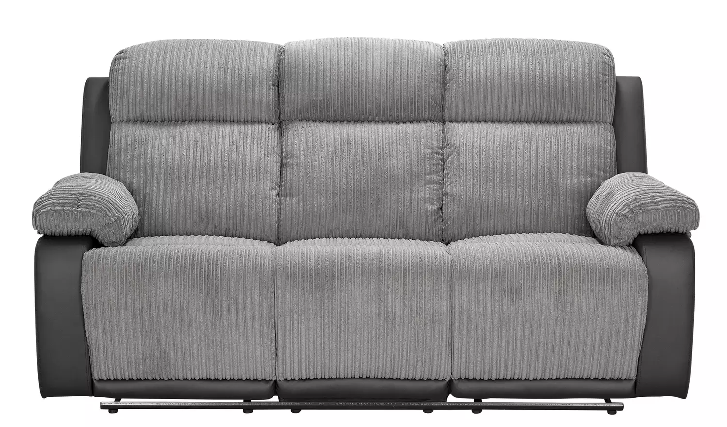 Argos Home Bradley Fabric 3 Seater Recliner Sofa - Charcoal