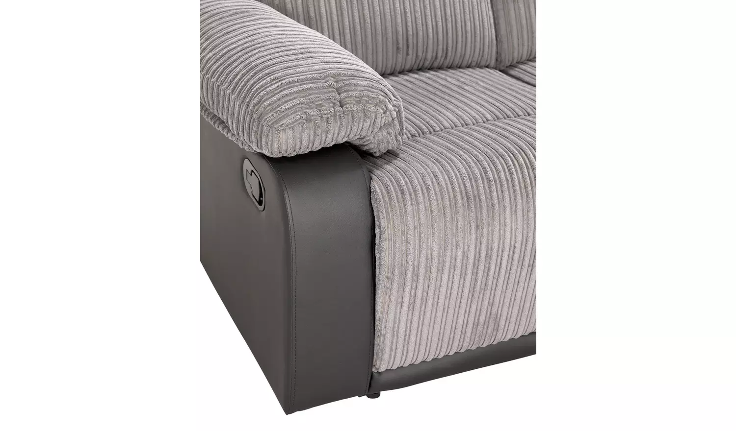 Argos Home Bradley Fabric 3 Seater Recliner Sofa - Charcoal