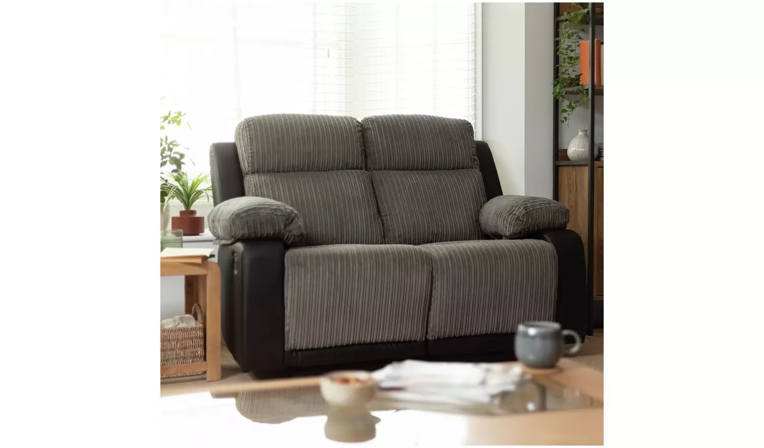 Argos Home Bradley Fabric 2 Seater Recliner Sofa - Natural
