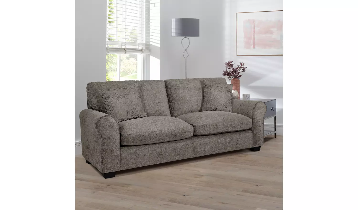 Argos Home Taylor Fabric 3 Seater Sofa - Grey