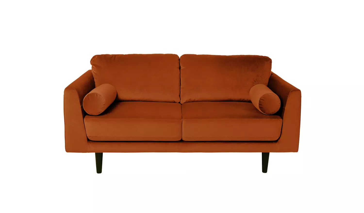 Habitat Jacob velvet 2 Seater Sofa - Orange