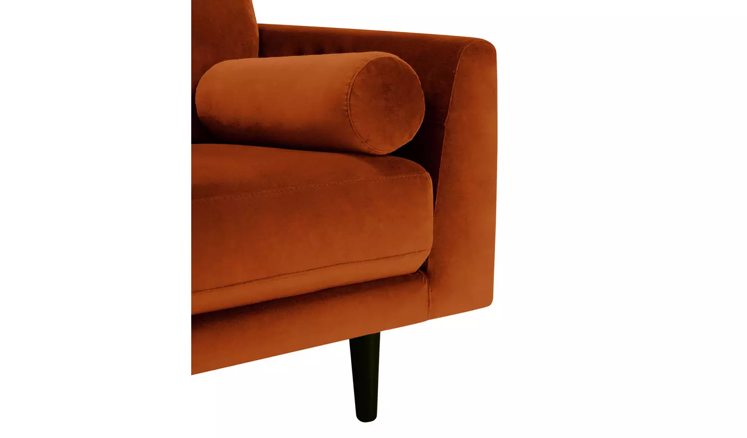 Habitat Jacob velvet 2 Seater Sofa - Orange