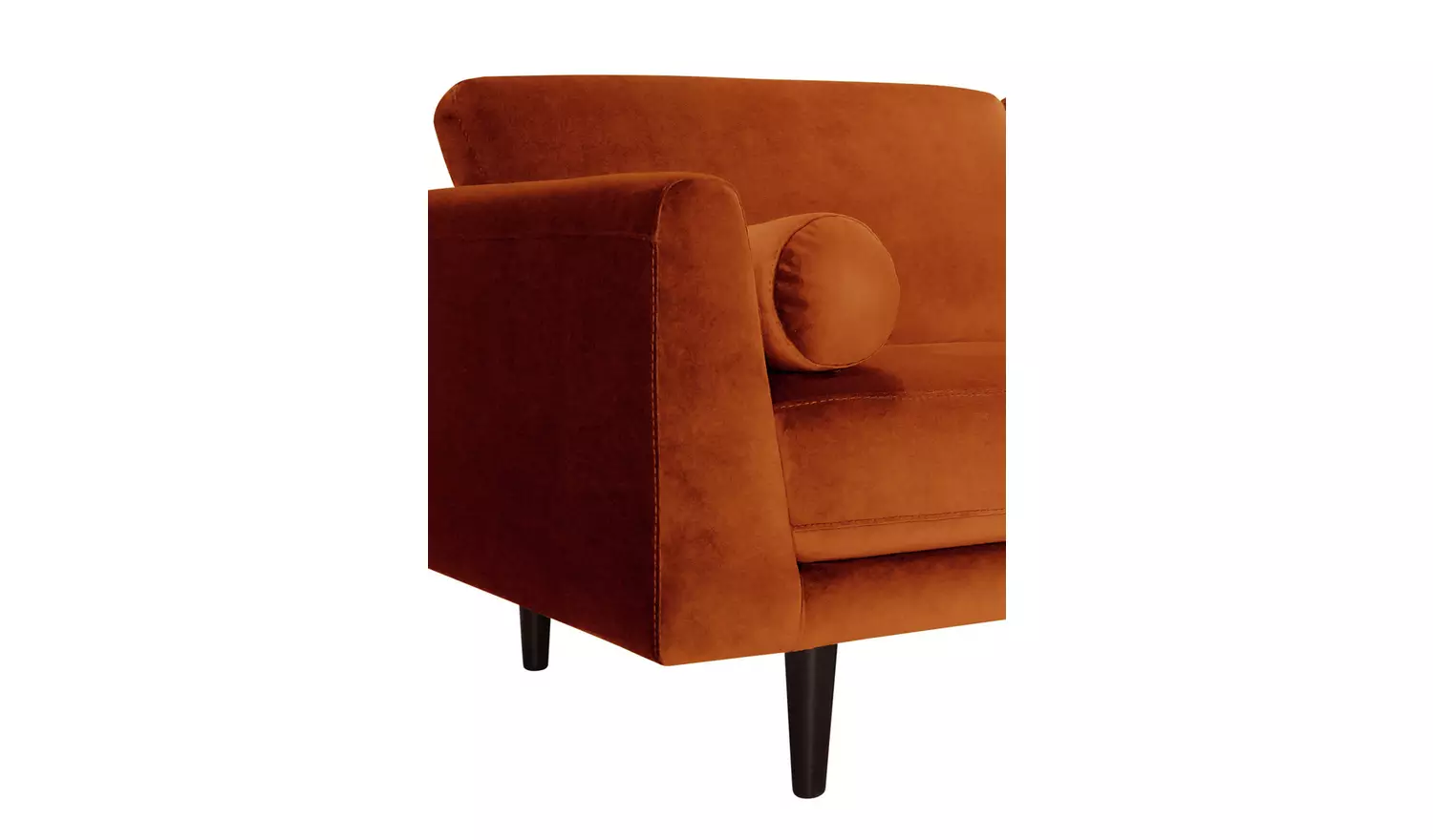 Habitat Jacob velvet3 Seater Sofa - Orange