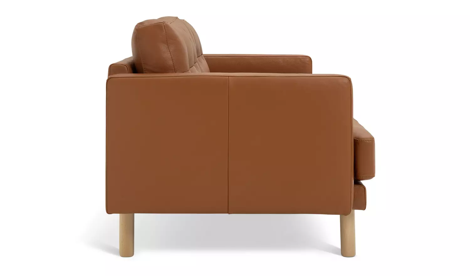 Habitat Newell Leather 2 Seater Sofa - Tan