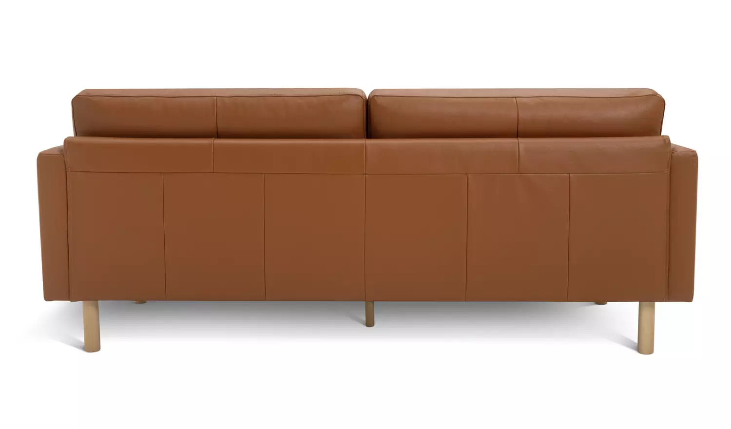Habitat Newell Leather 3 Seater Sofa - Tan