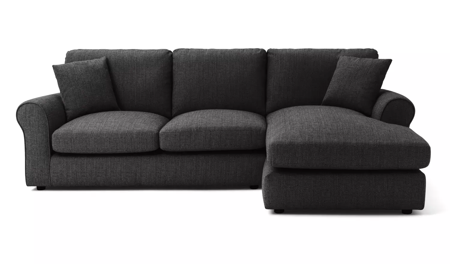 Argos Home Lisbon Fabric Right Hand Corner Sofa - Charcoal