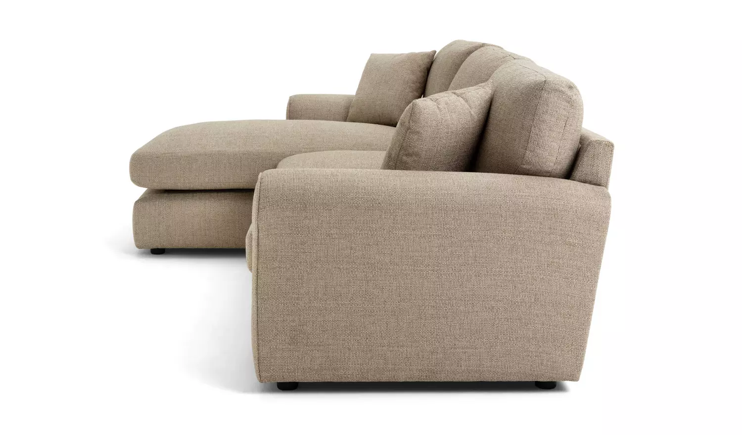 Argos Home Lisbon Fabric Left Hand Corner Chaise Sofa- Stone