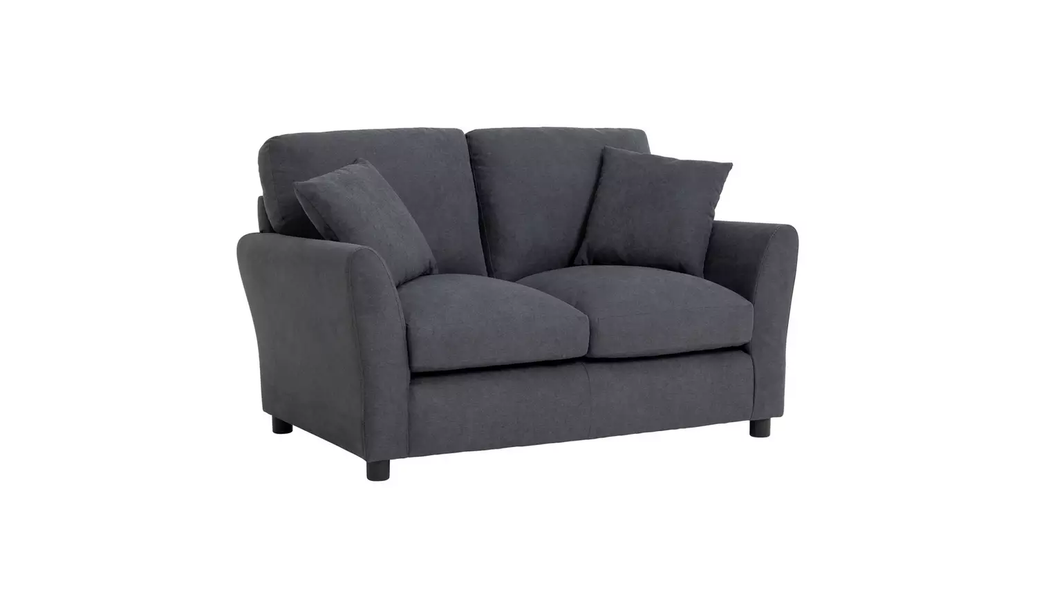 Argos Home Aleeza Fabric 2 Seater Sofa - Charcoal