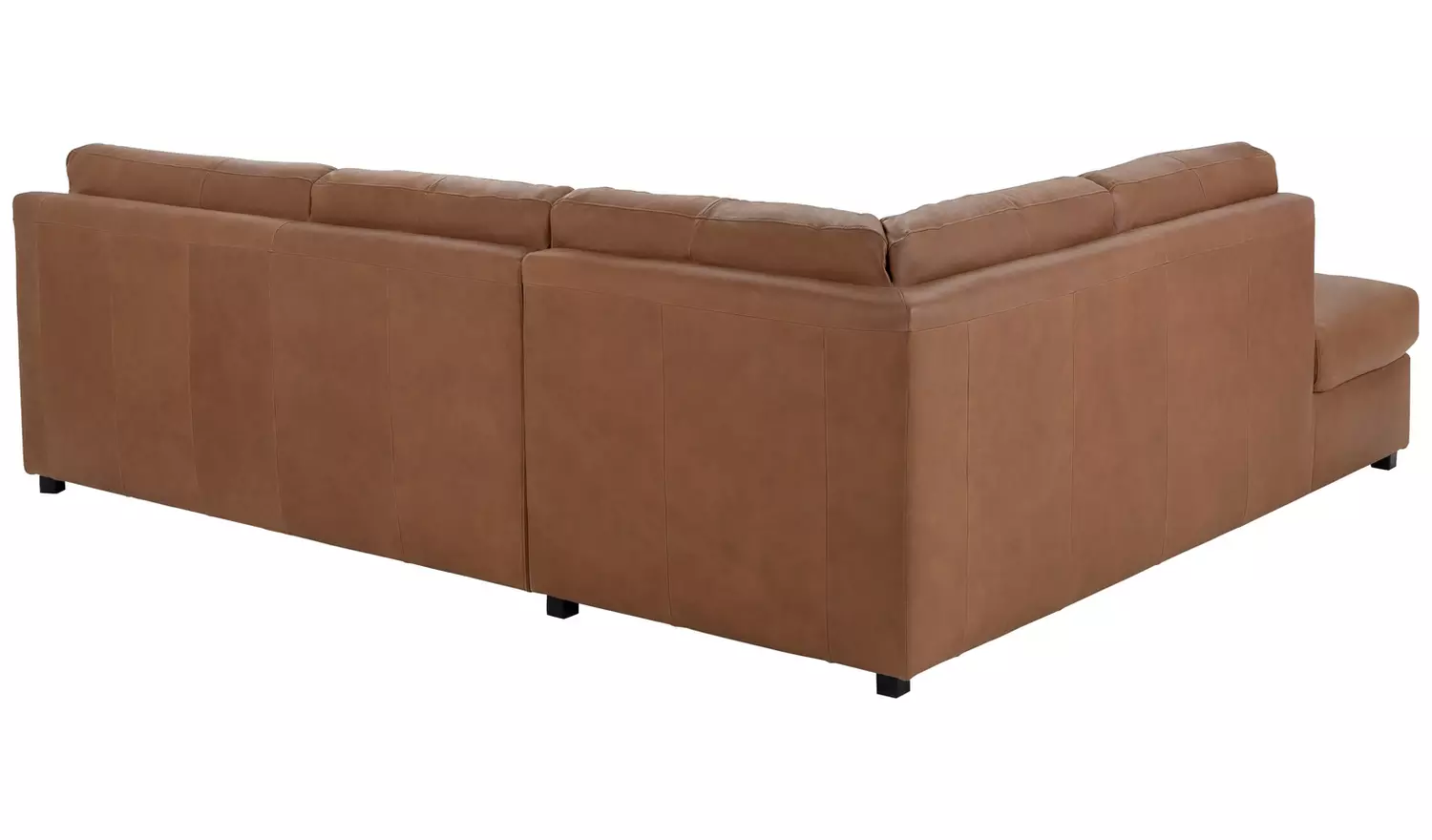 abitat Florence Leather Left Hand Corner Chaise Sofa - Tan