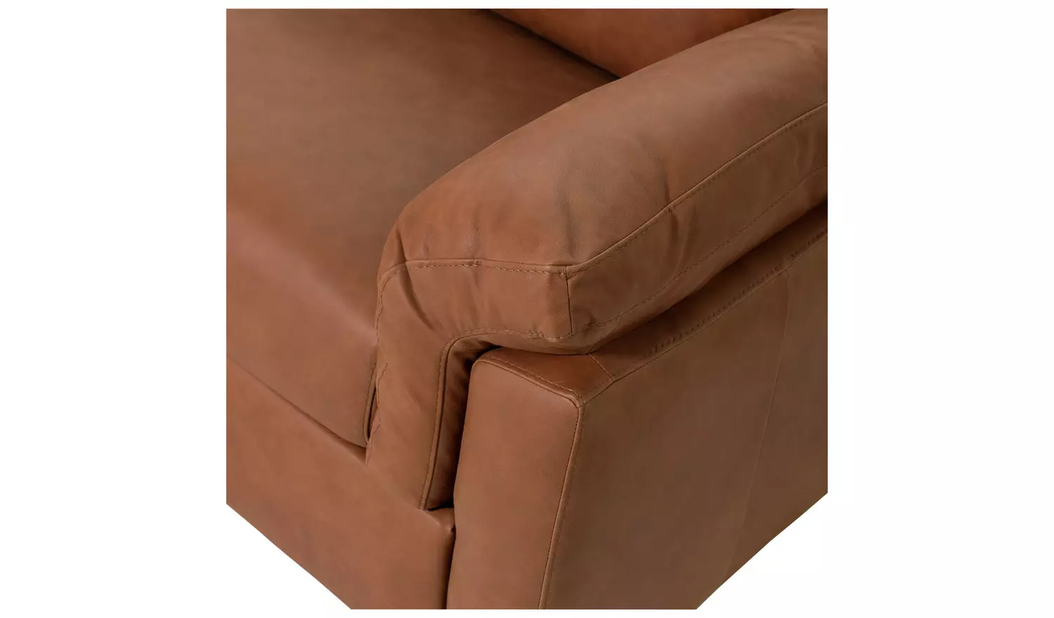 abitat Florence Leather Left Hand Corner Chaise Sofa - Tan