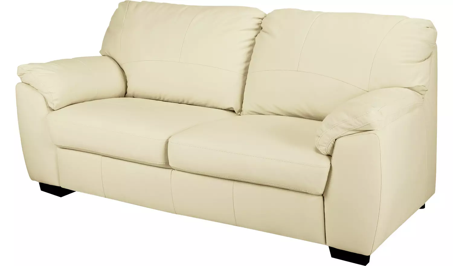 Argos Home Milano Leather 3 Seater Sofa - Ivory