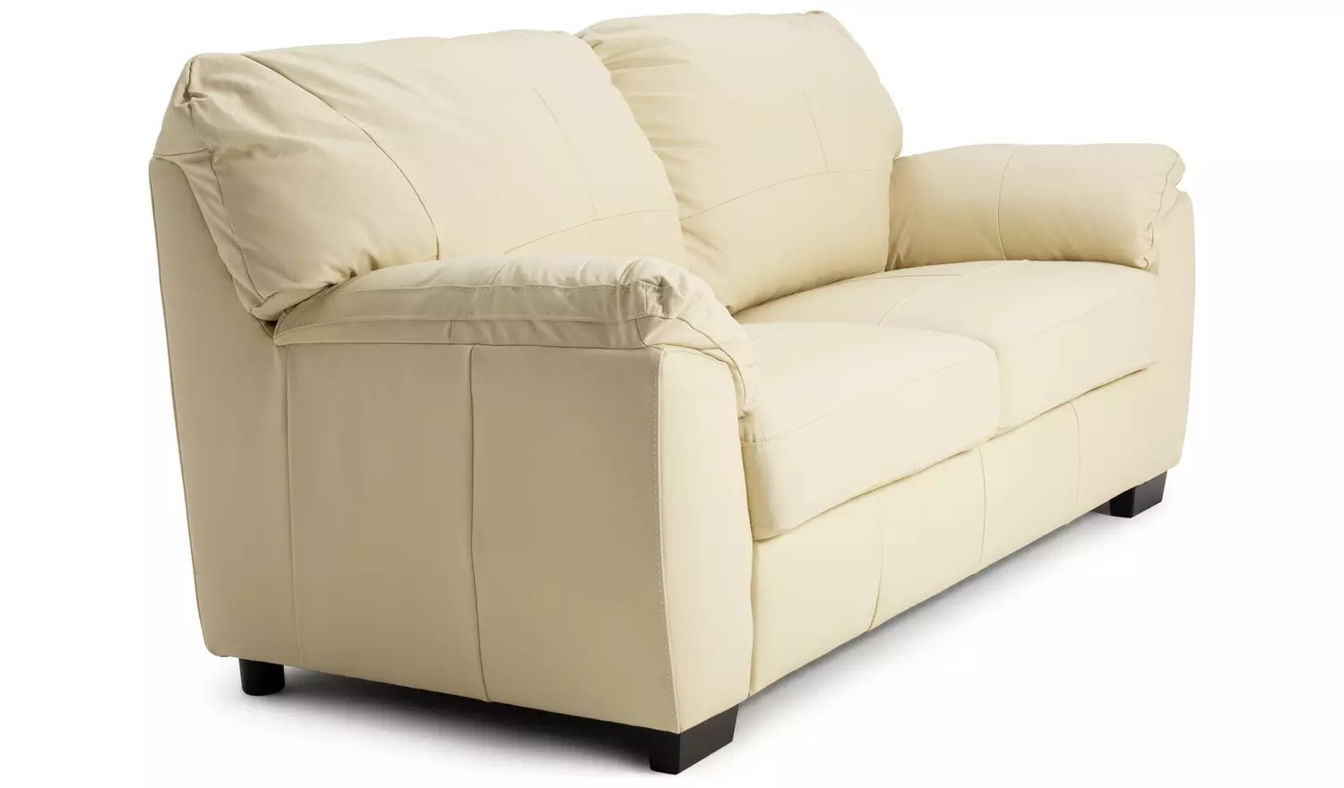 Argos Home Milano Leather 3 Seater Sofa - Ivory