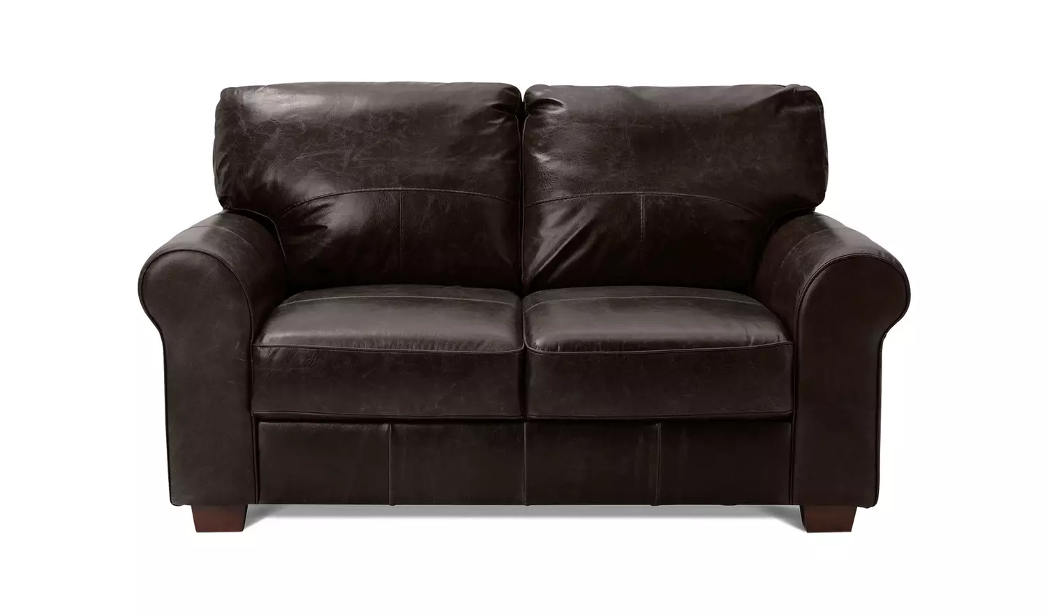 Argos Home Salisbury Leather 2 Seater Sofa - Chocolate