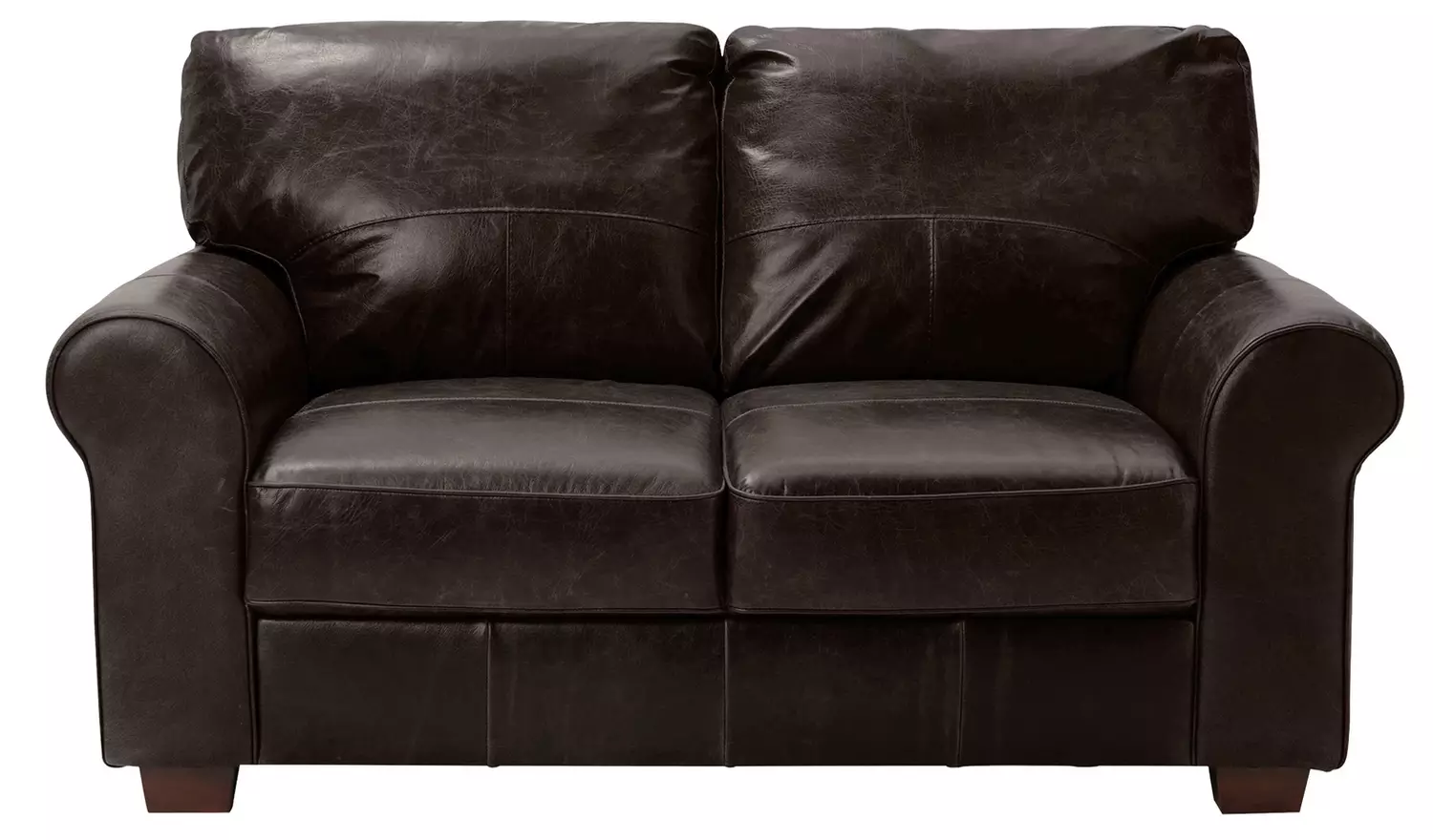 Argos Home Salisbury Leather 2 Seater Sofa - Chocolate