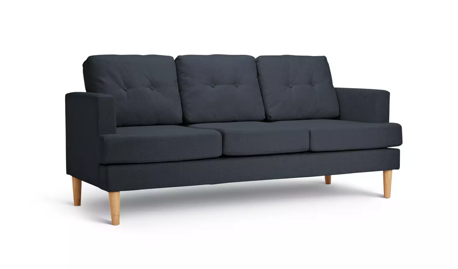 Habitat Joshua Fabric 3 Seater Sofa - Charcoal