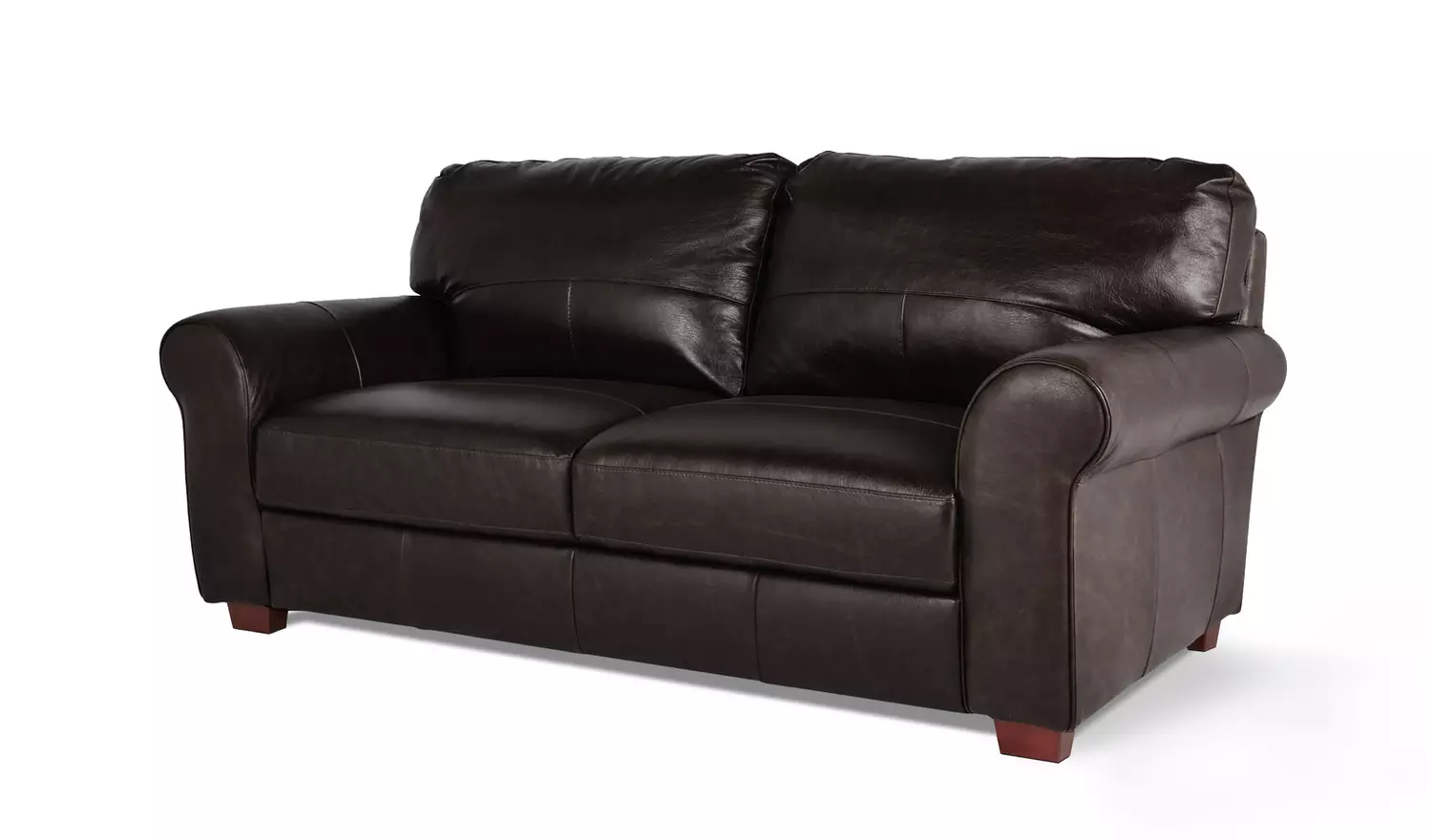Argos Home Salisbury Leather 3 Seater Sofa - Chocolate