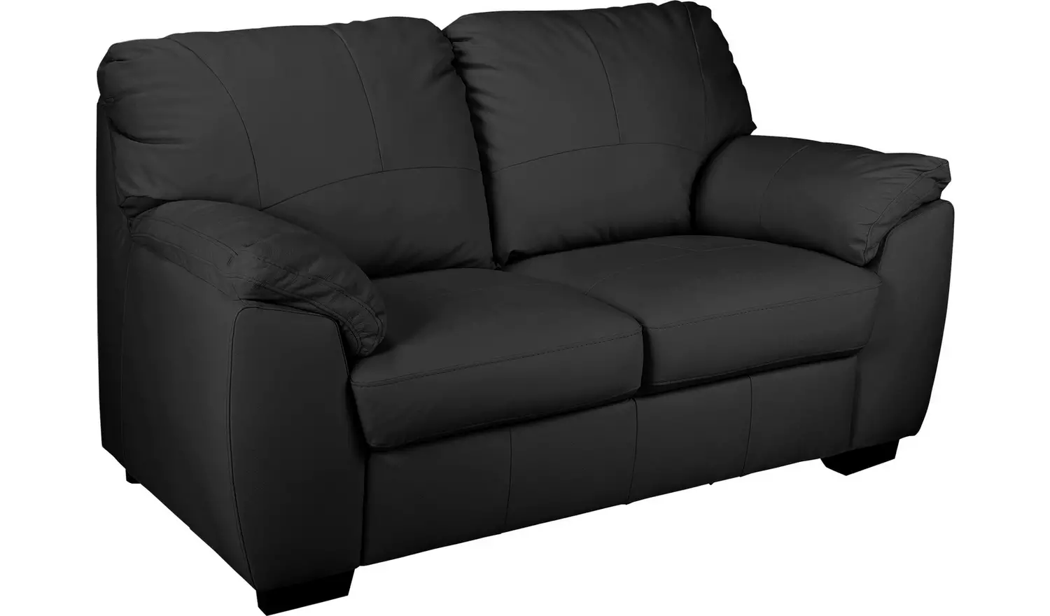 Argos Home Milano Leather 2 Seater Sofa - Black