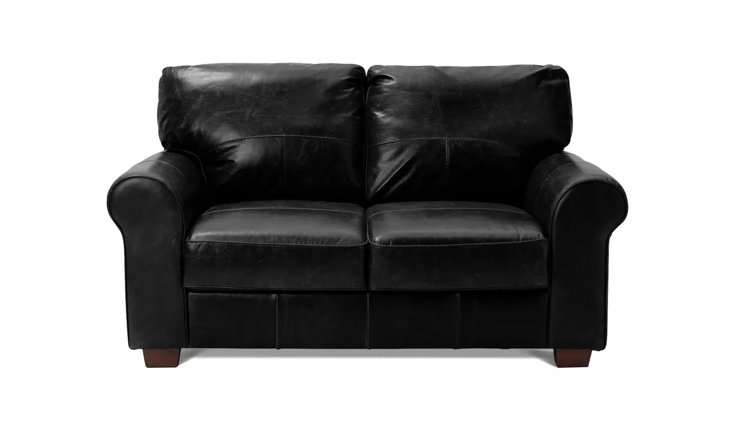 Argos Home Salisbury Leather 2 Seater Sofa - Black