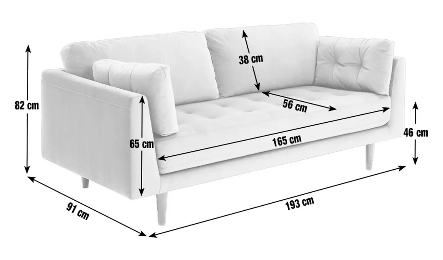 Habitat Kleo Fabric 3 Seater Sofa - Forest Green