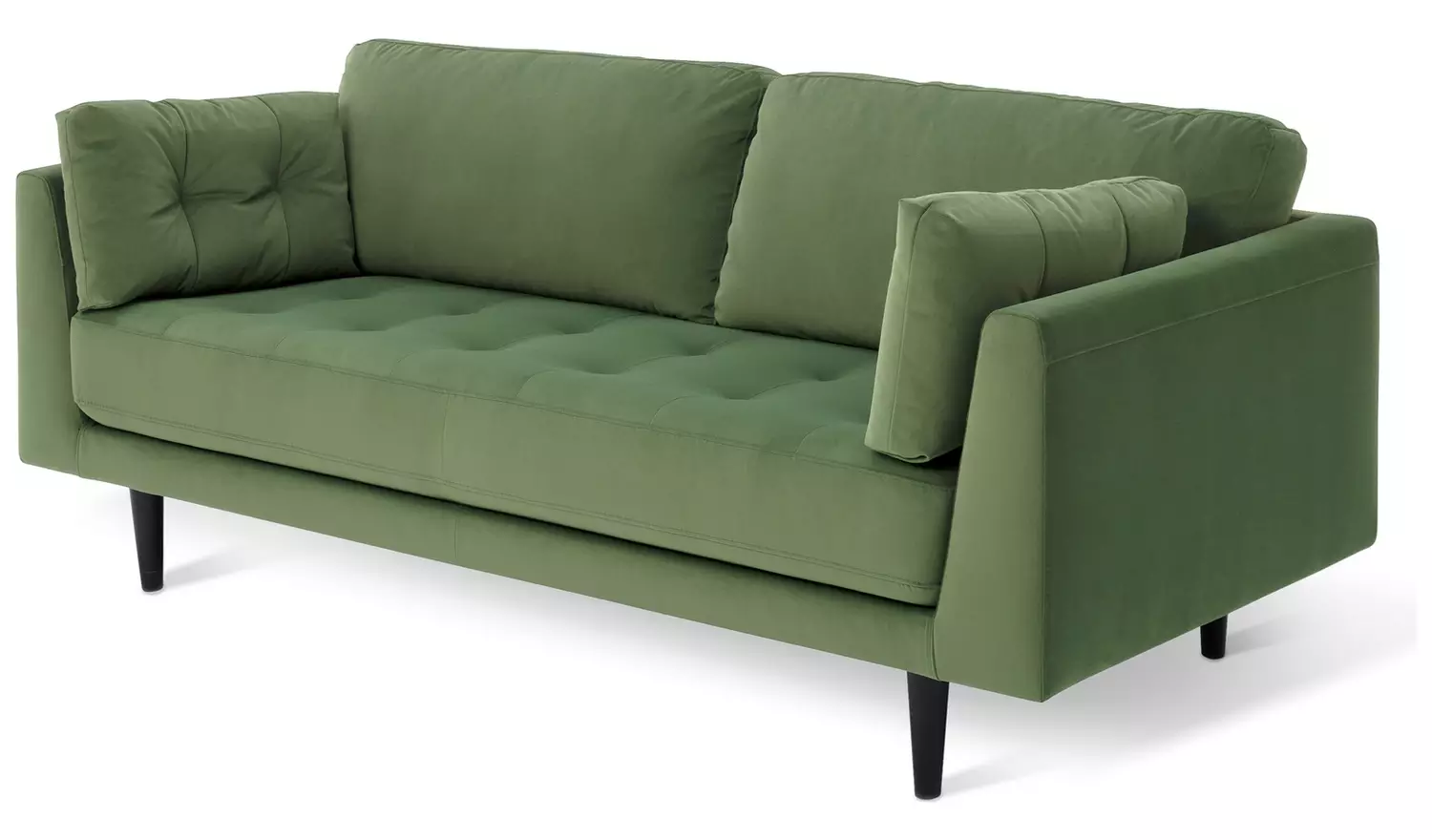 Habitat Kleo Fabric 3 Seater Sofa - Forest Green
