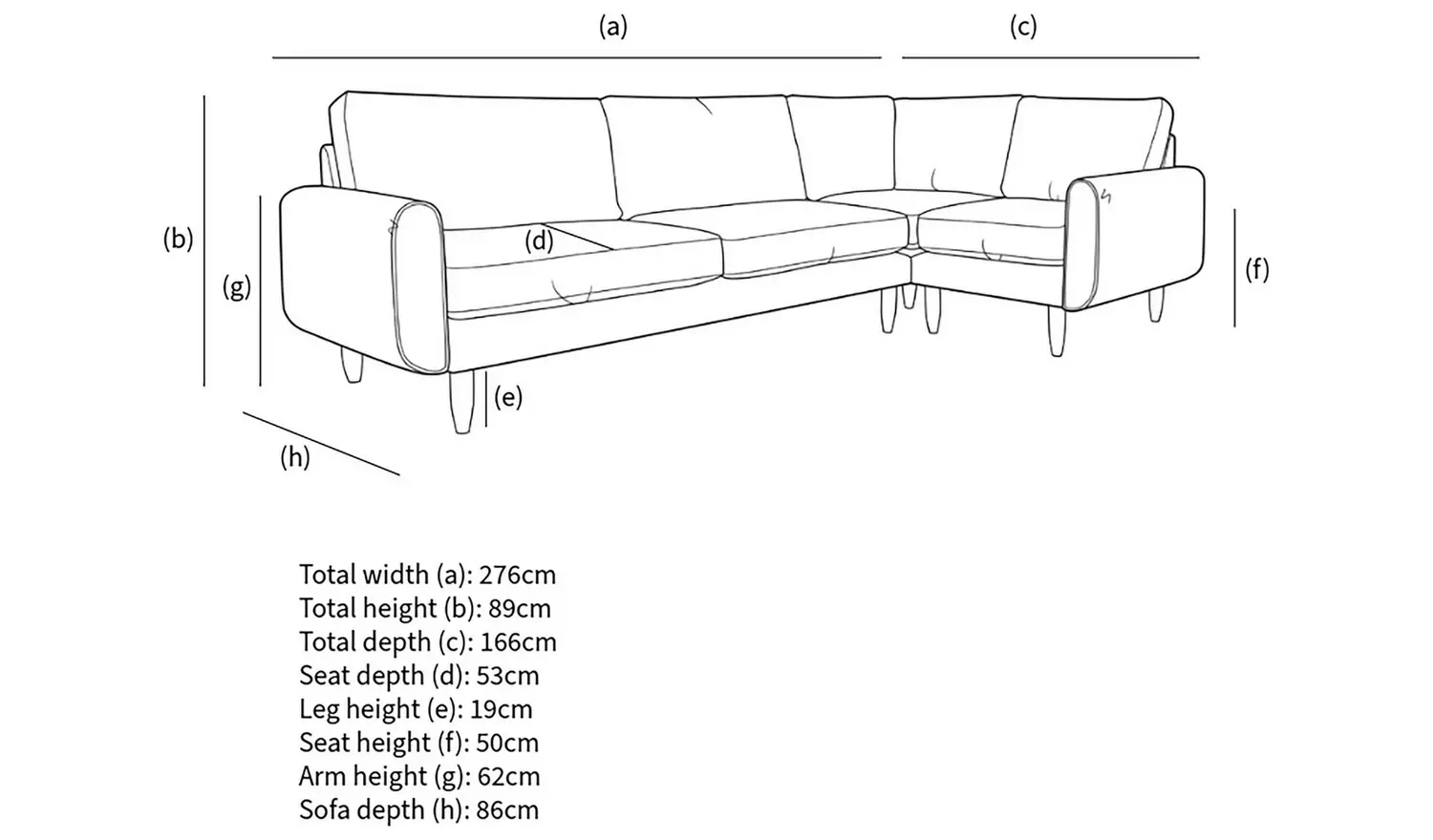 Hutch Slim Reversible Round Arm 5 Seater Sofa - Dove Grey