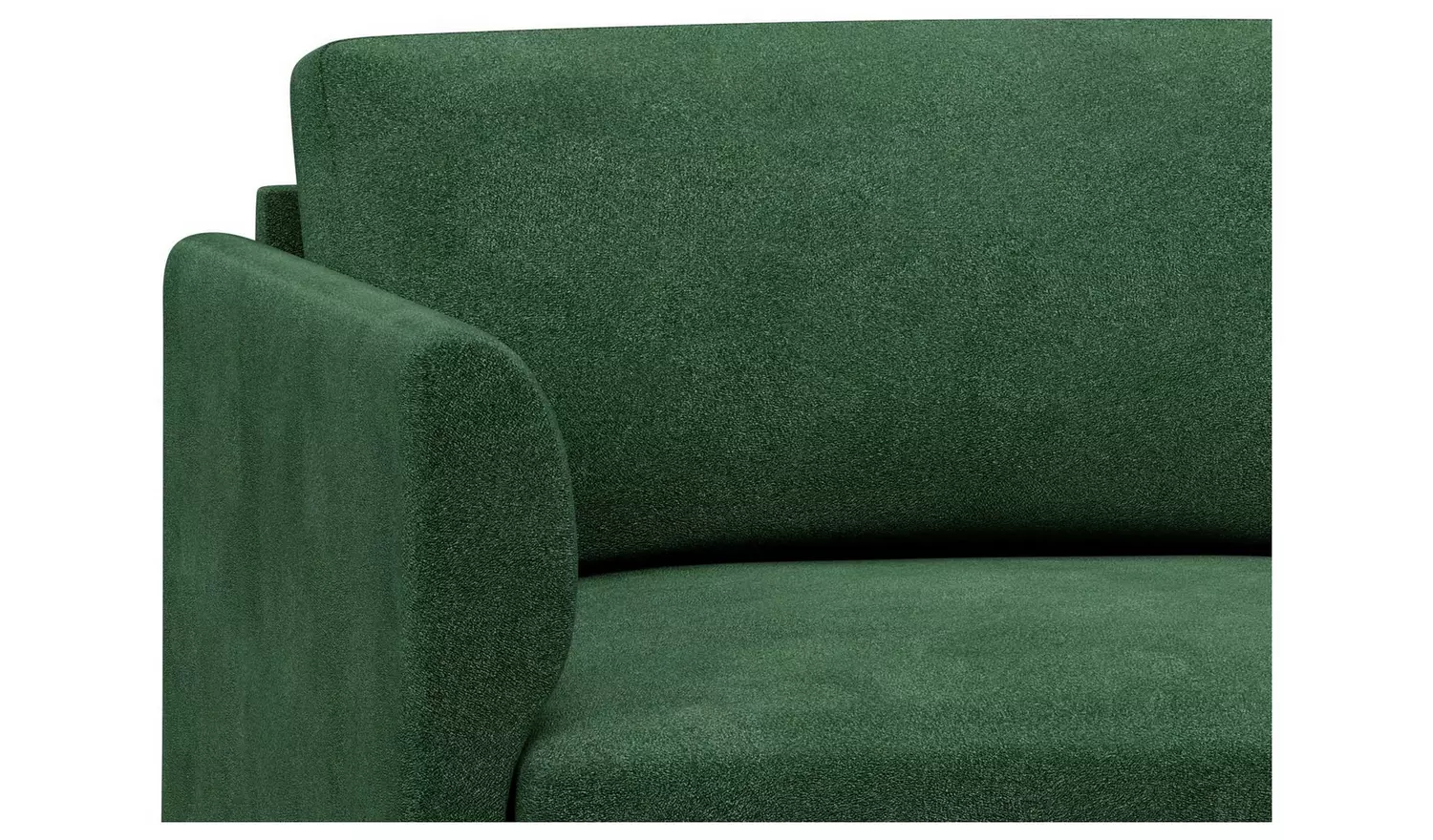 Hutch Plus Velvet Curve Arm 5 Seater Corner Sofa- Sage Green