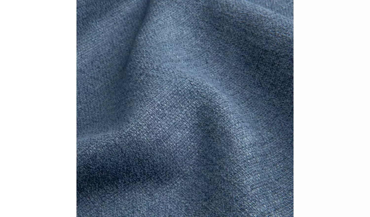 Hutch Slim Fabric Curve Arm 5 Seater Corner Sofa-Aegean Blue