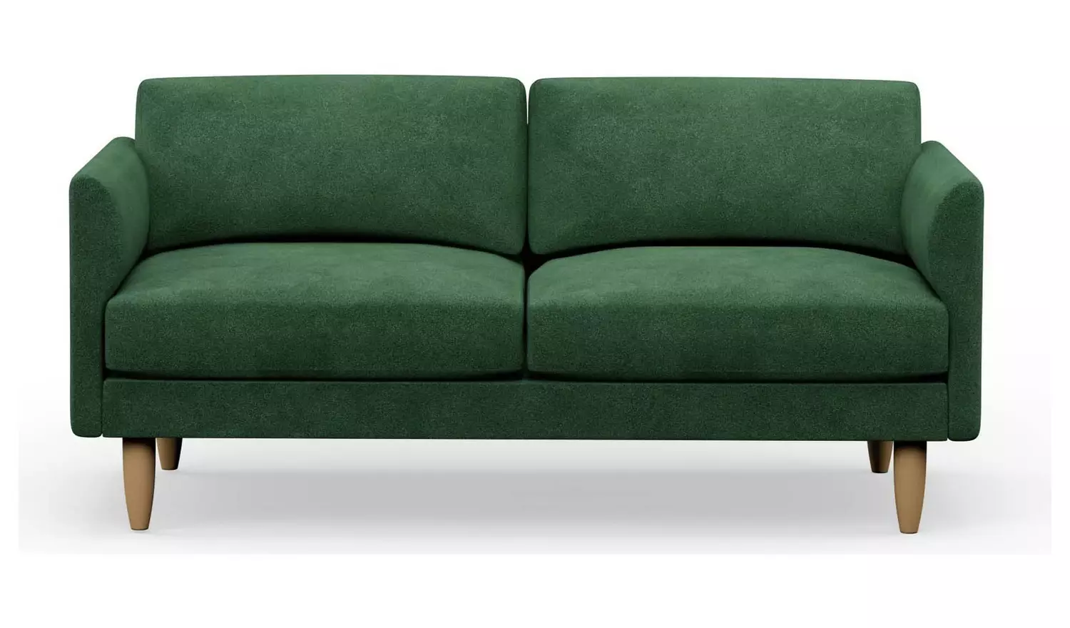 Hutch Velvet Curve Arm 3 Seater Sofa - Sage Green