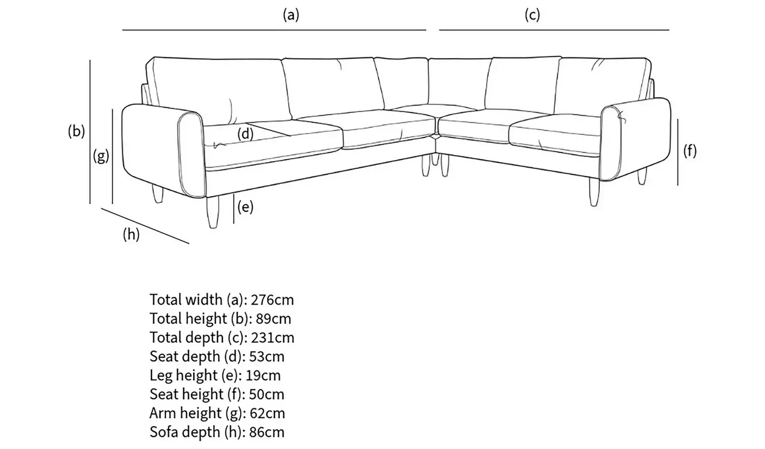 Hutch Velvet Round Arm 6 Seater Corner Sofa - Ink Blue