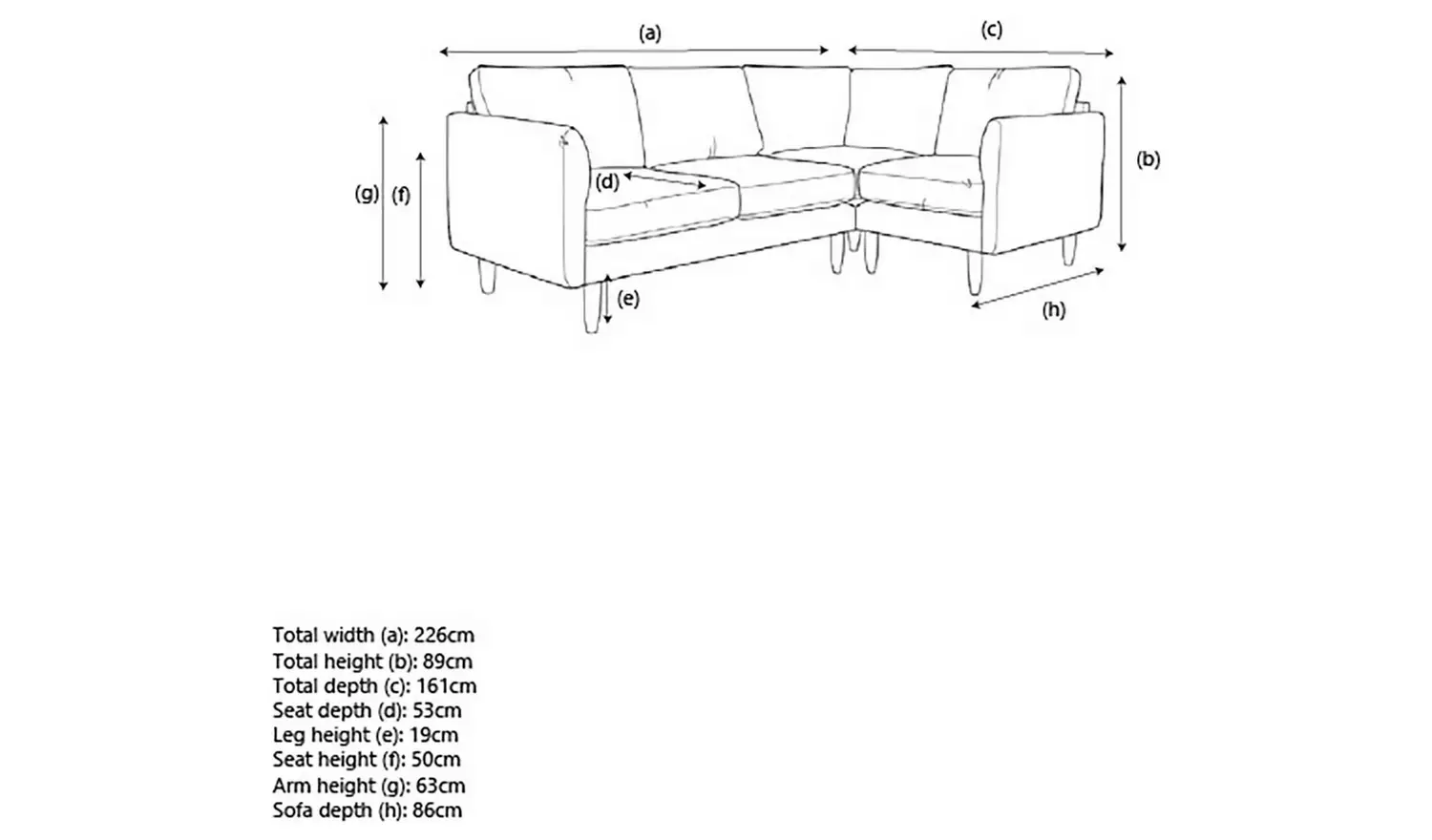 Hutch Velvet Curve Arm 4 Seater Corner Sofa - Slate Grey