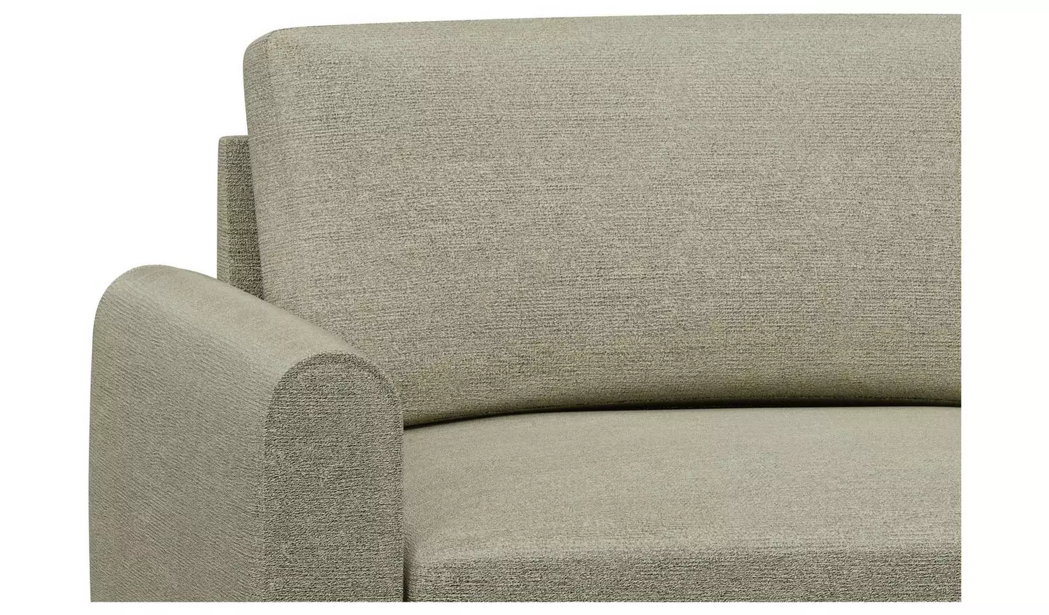 Hutch Fabric Round Arm 6 Seater Corner Sofa - Oat