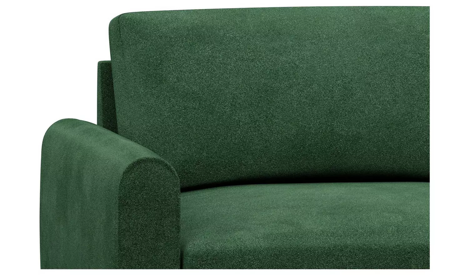 Hutch Velvet Round Arm 4 Seater Corner Sofa - Sage Green