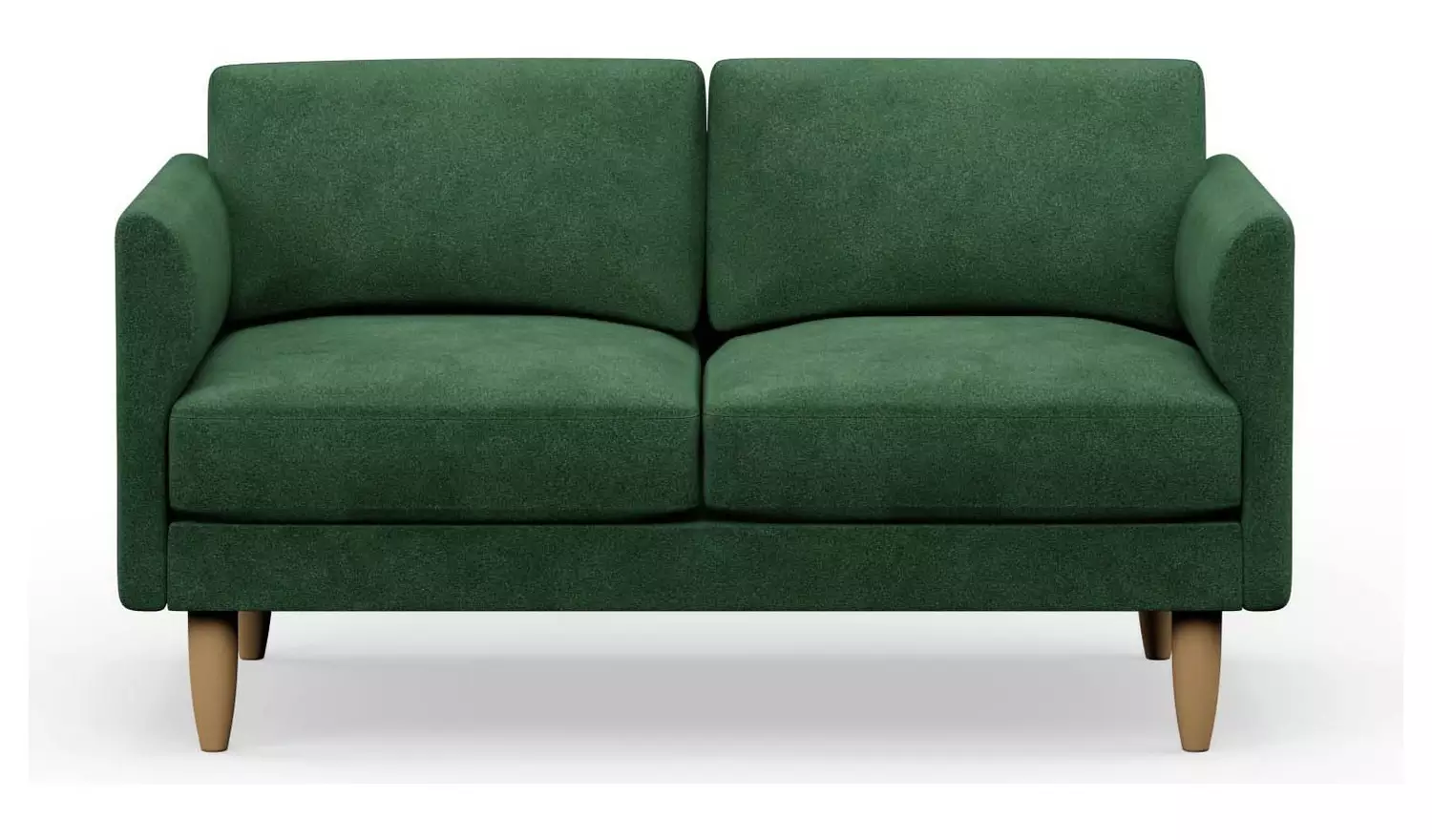 Hutch Velvet Curve Arm 2 Seater Sofa - Sage Green