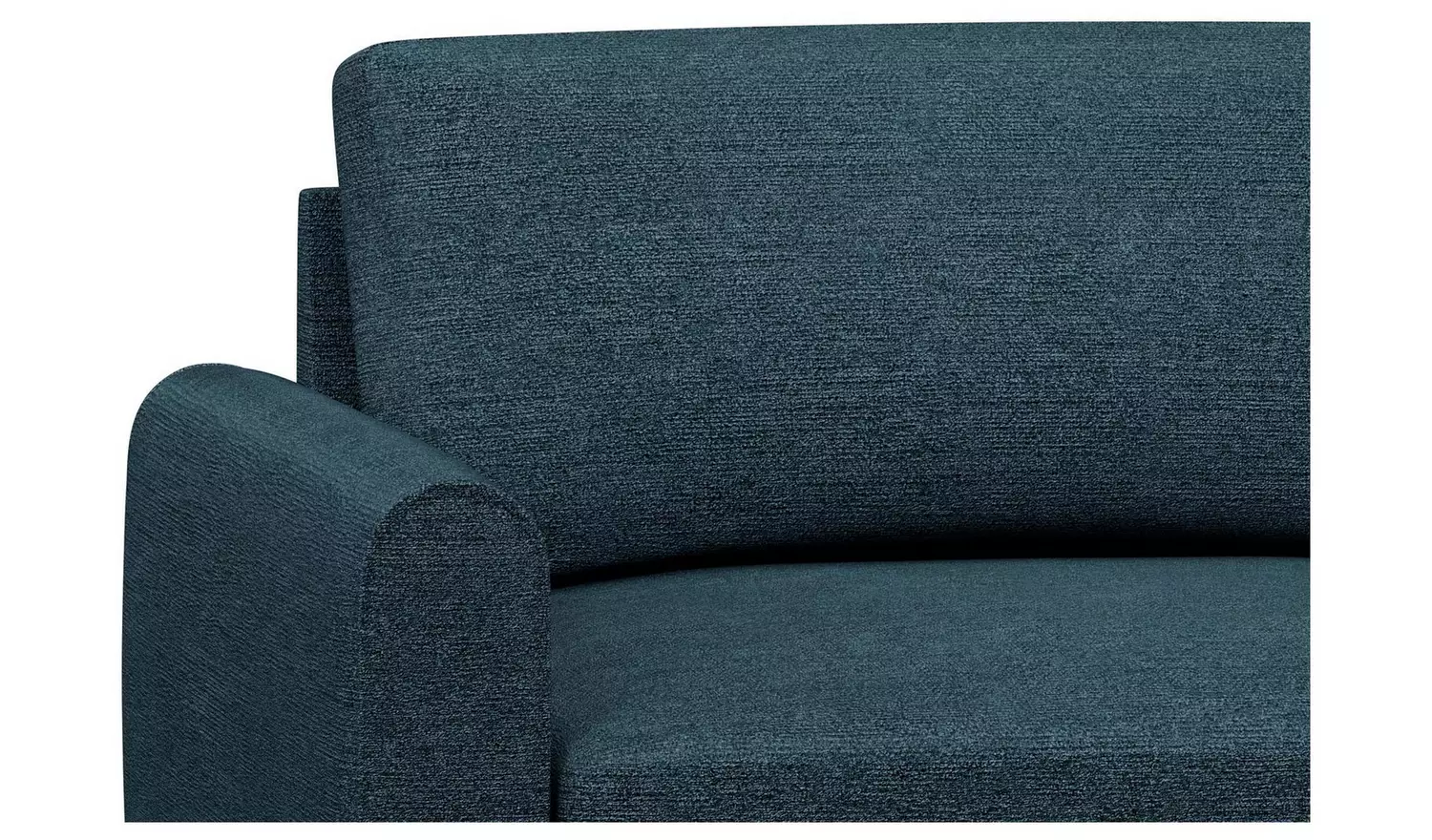 Hutch Fabric Round Arm 7 Seater Corner Sofa - Aegean Blue