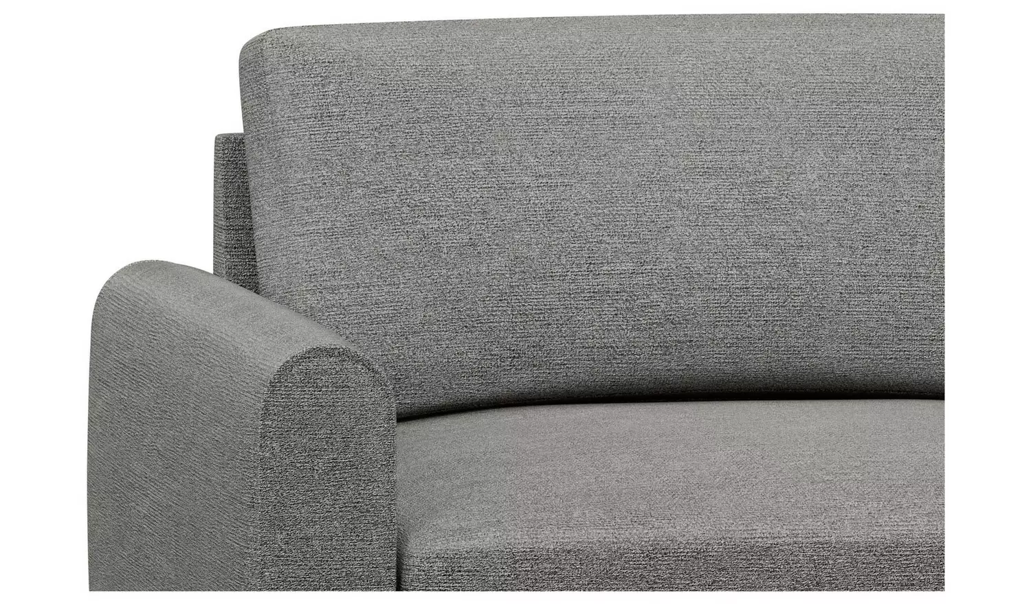 Hutch Fabric Round Arm 7 Seater Corner Sofa - Dove Grey