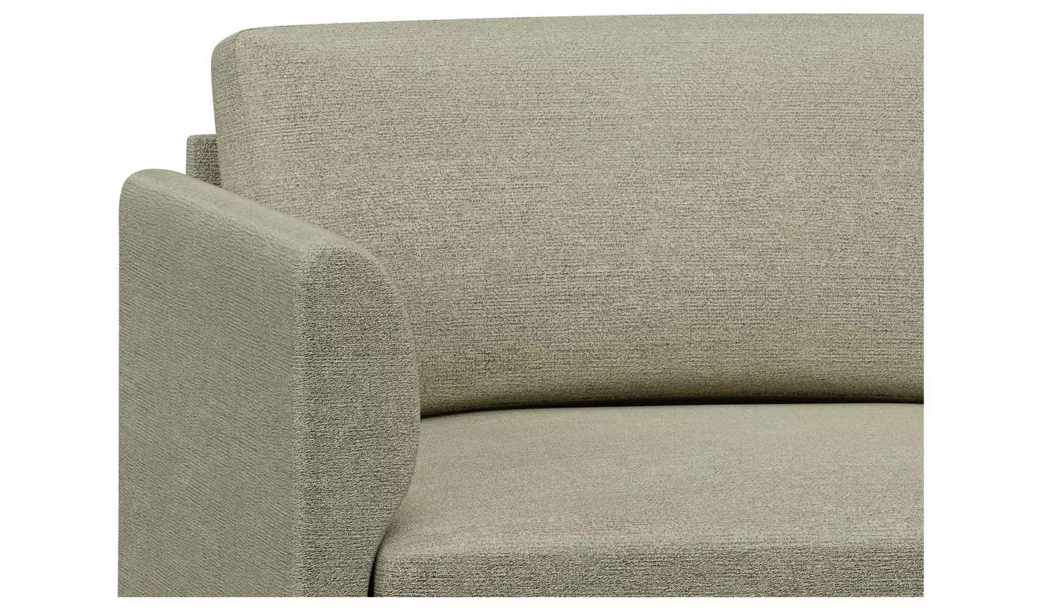 Hutch Plus Fabric Curve Arm 5 Seater Corner Sofa - Oat