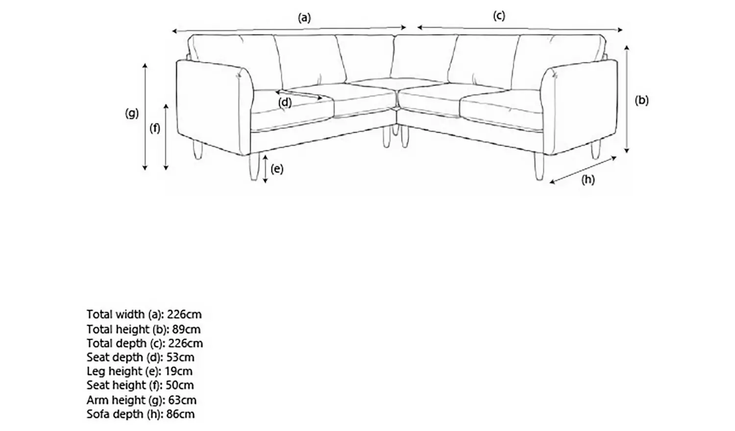 Hutch Plus Fabric Curve Arm 5 Seater Corner Sofa - Rust
