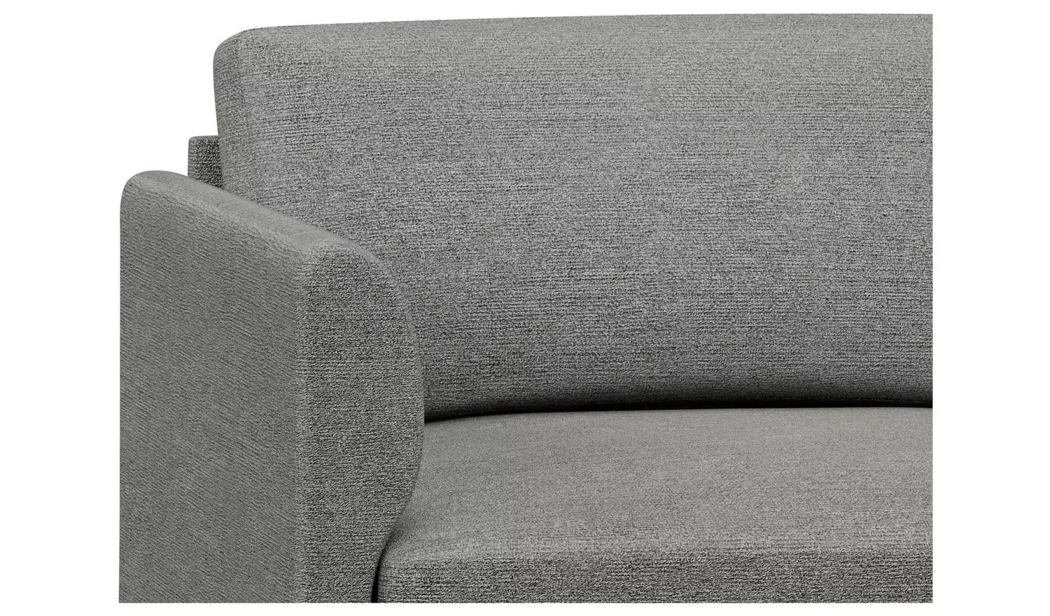 Hutch Fabric Curve Arm 3 Seater Sofa - Dove Grey