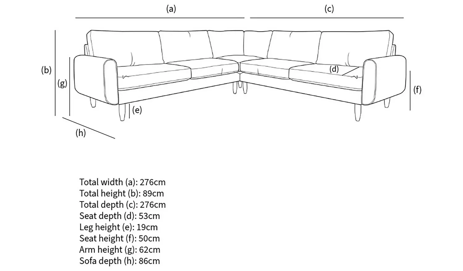 Hutch Fabric Round Arm 7 Seater Corner Sofa - Oat