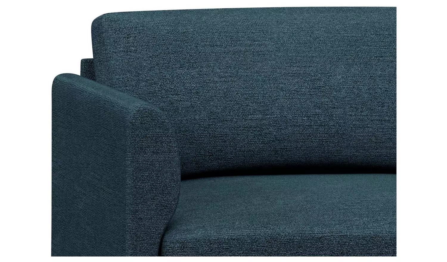 Hutch Fabric Curve Arm 6 Seater Corner Sofa - Aegean Blue