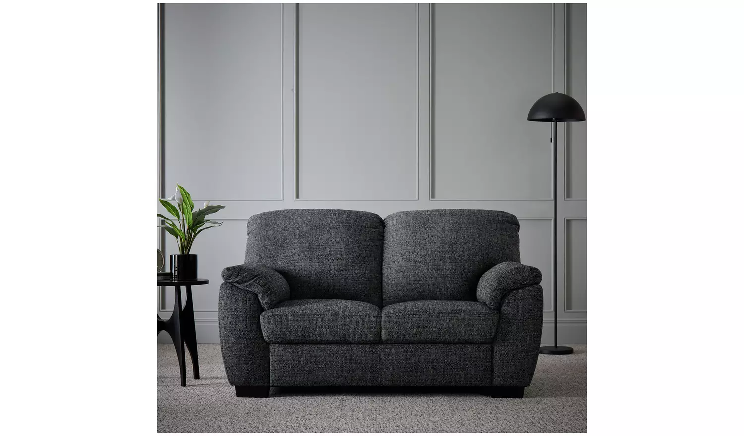 Argos Home Milano Fabric 2 Seater Sofa - Charcoal