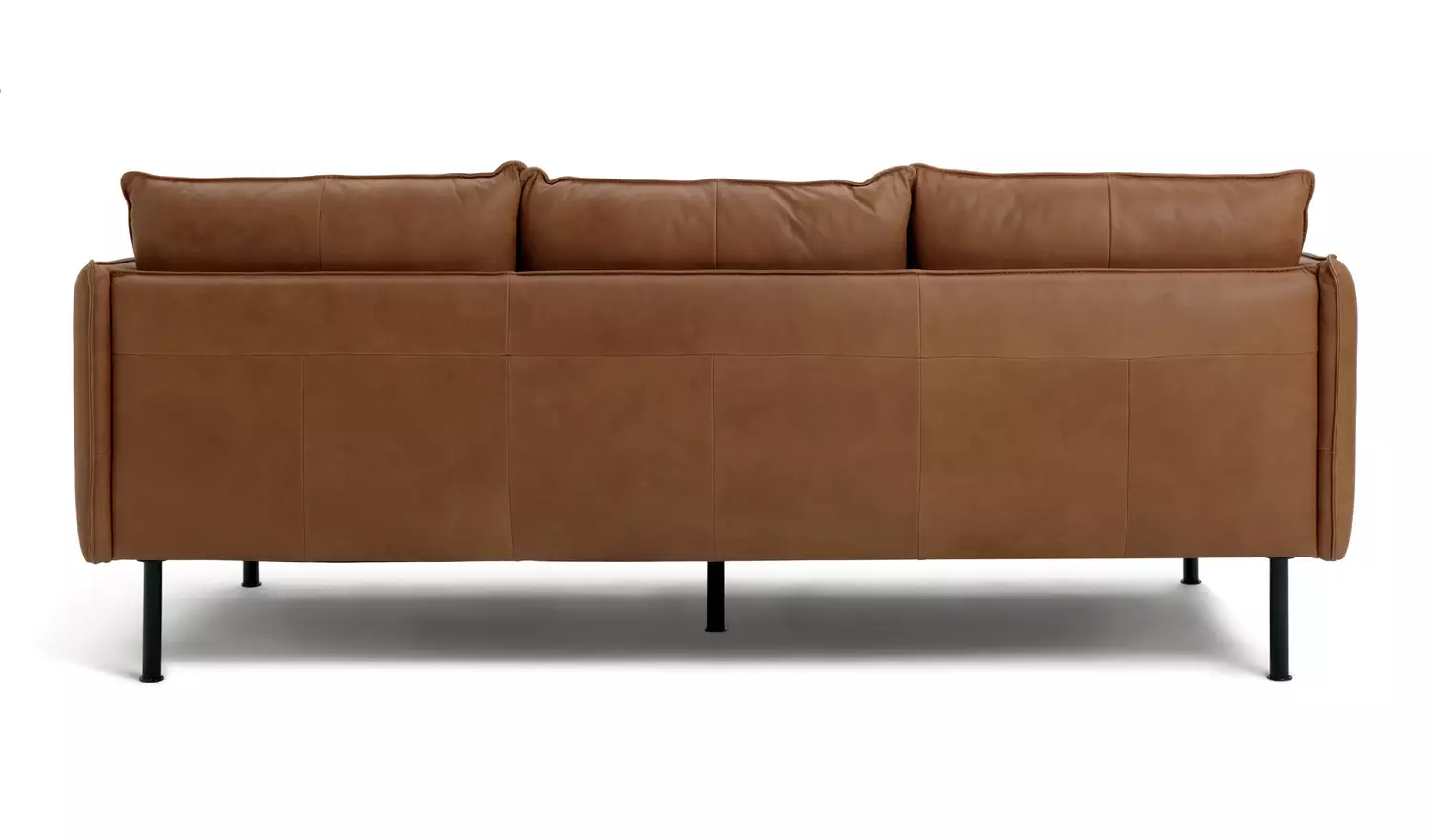 Habitat Moore Leather 4 Seater Sofa - Tan