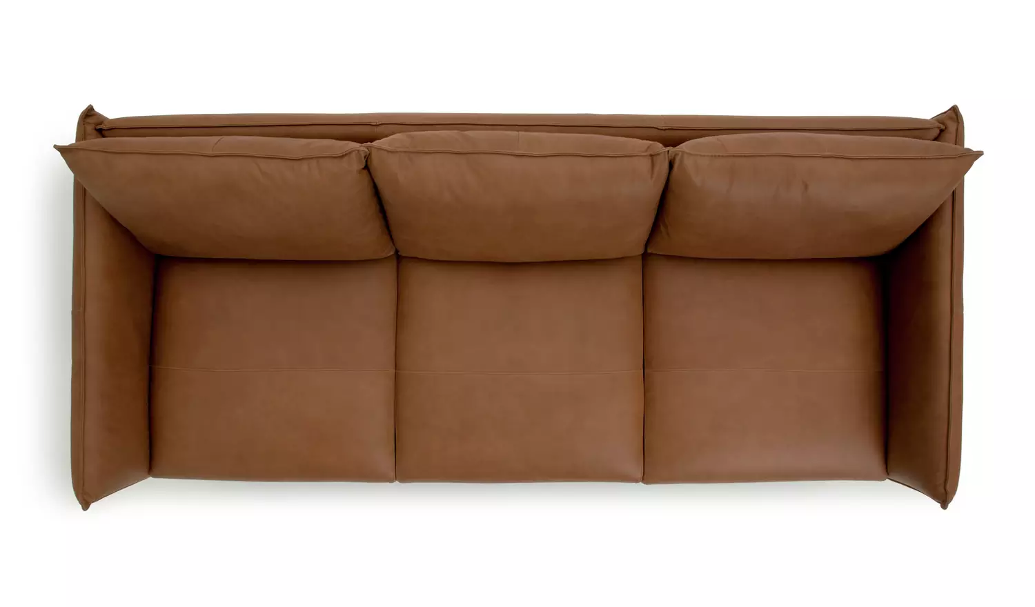 Habitat Moore Leather 4 Seater Sofa - Tan