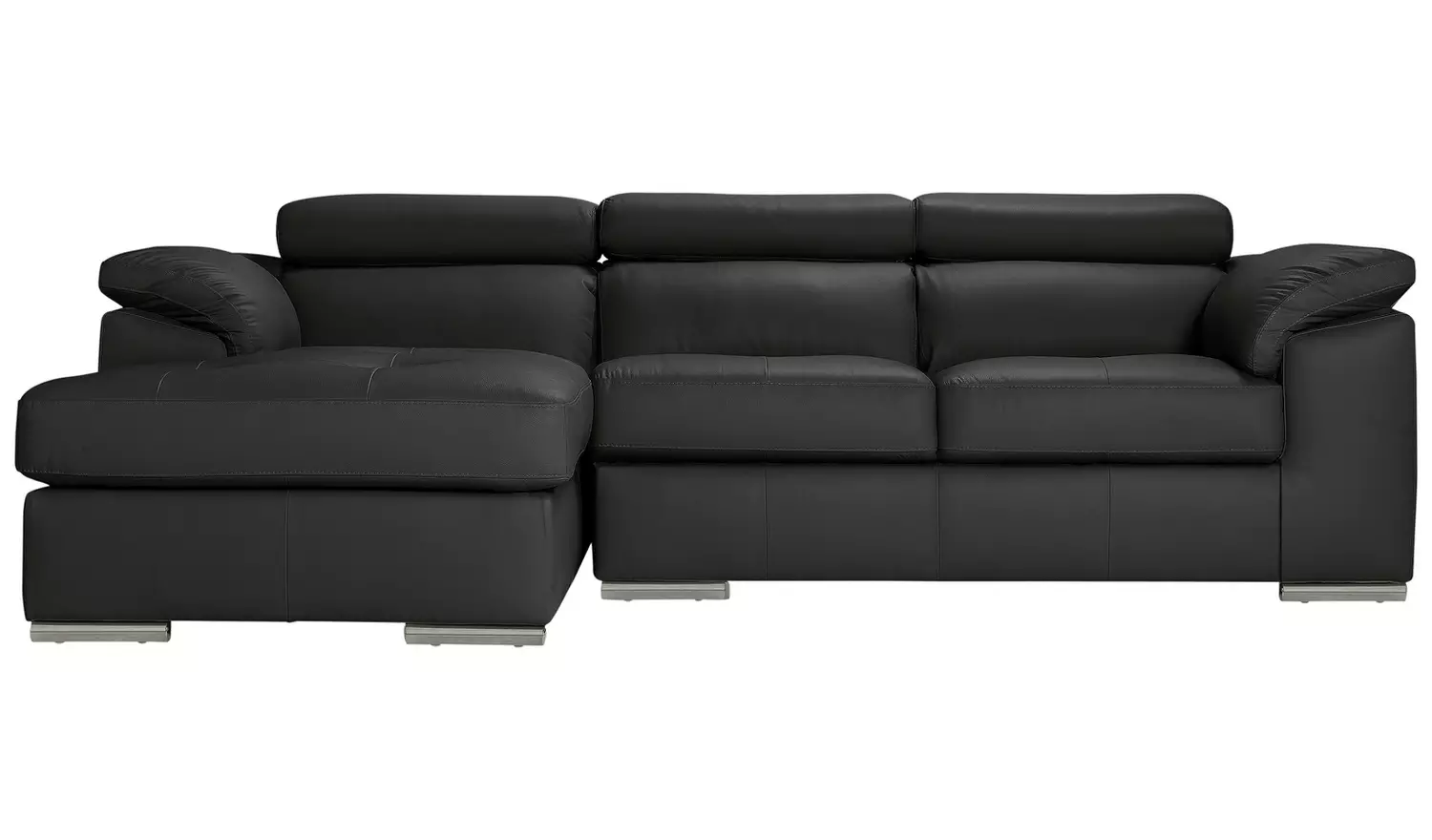 Argos Home Valencia Left Hand Corner Chaise Sofa - Black
