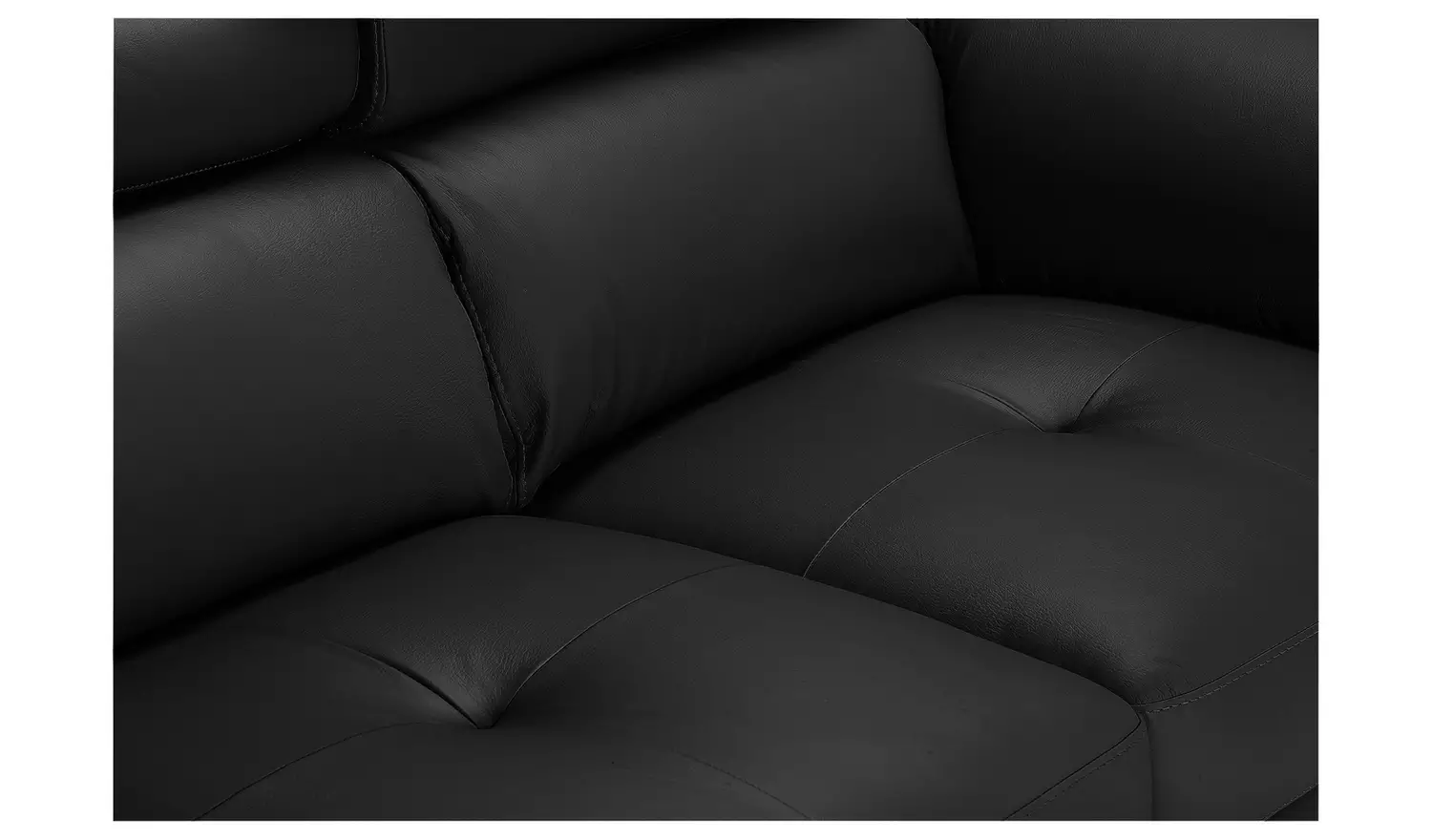 Argos Home Valencia Left Hand Corner Chaise Sofa - Black