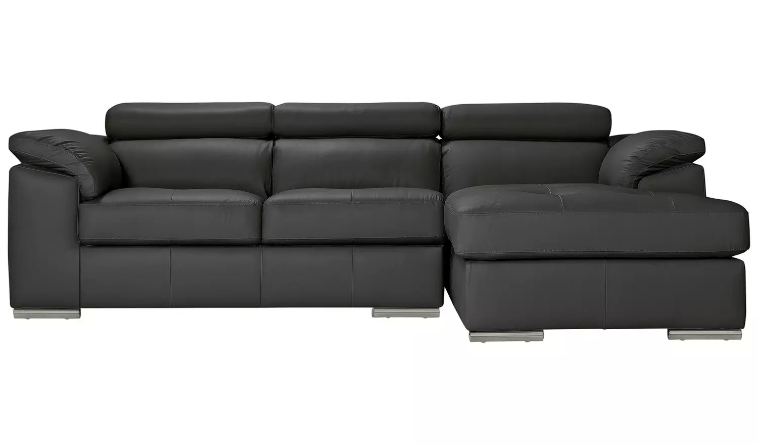 Argos Home Valencia Right Hand Corner Chaise Sofa - Black