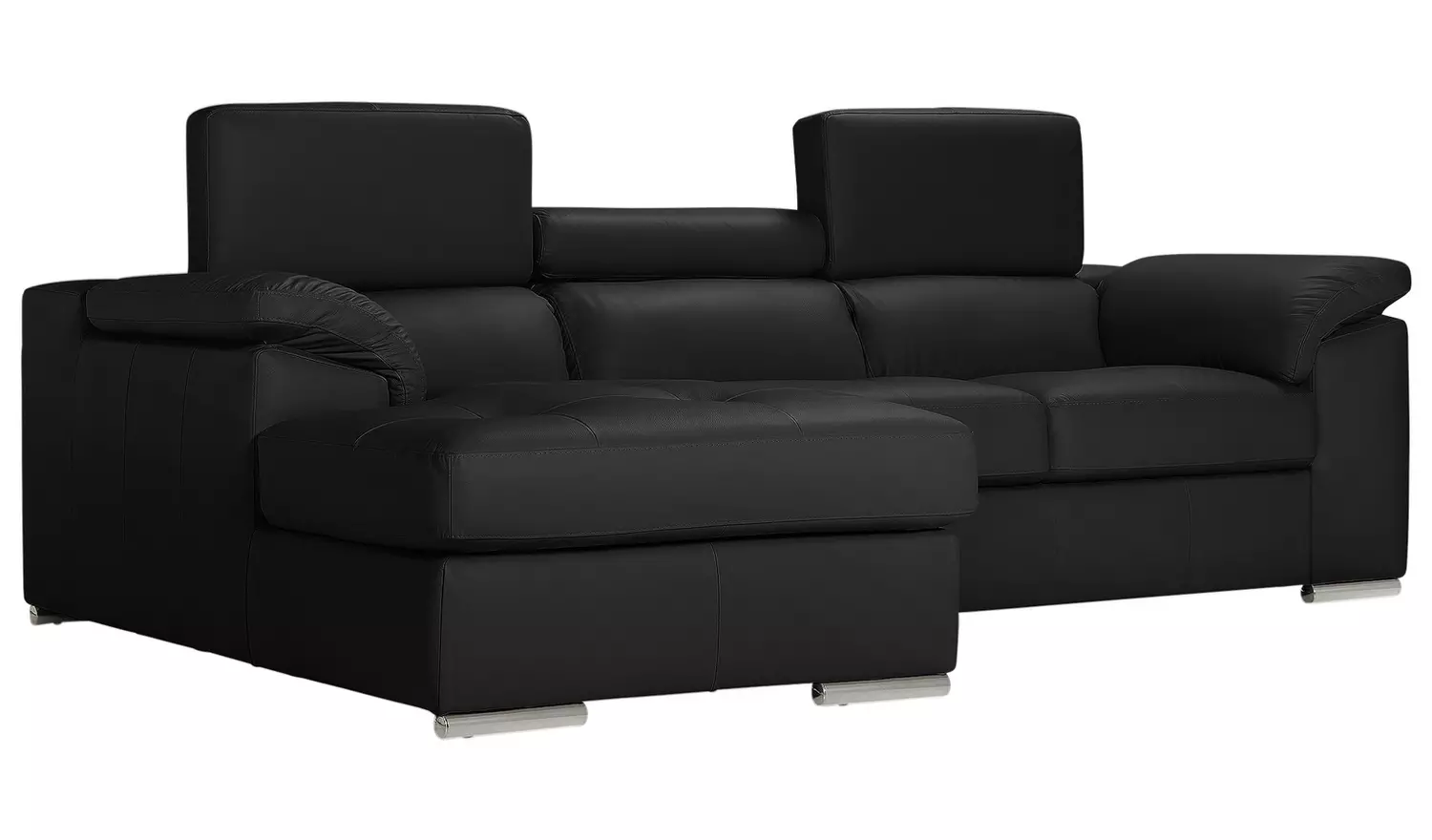 Argos Home Valencia Right Hand Corner Chaise Sofa - Black